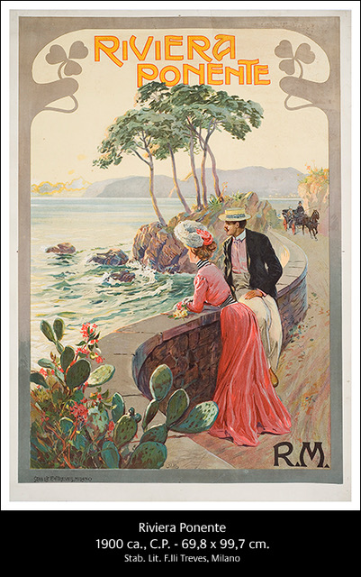 Riviera Ponente, 1900 ca, courtesy of Galleria L'Image, Alassio